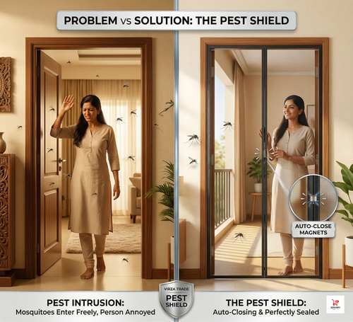 Magnetic Mosquito Mesh Door Curtain – Keep Insects Out, Let Fresh Air In